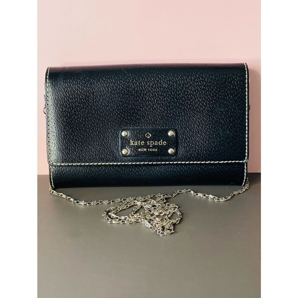 🛍️Kate Spade Wellesley Crossbody Bag with Silver Chain & Box - Picture 2 of 15